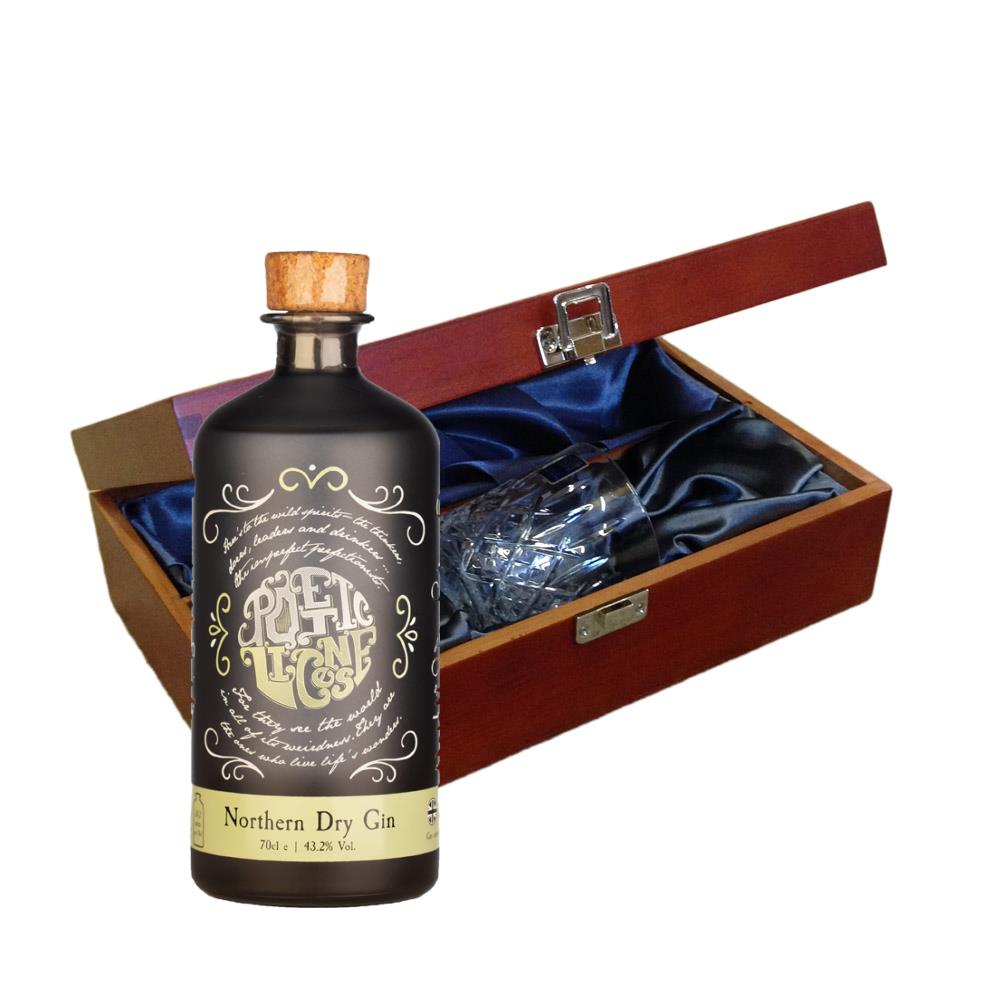Poetic License Northern Dry Gin 70cl In Luxury Box With Royal Scot Glass